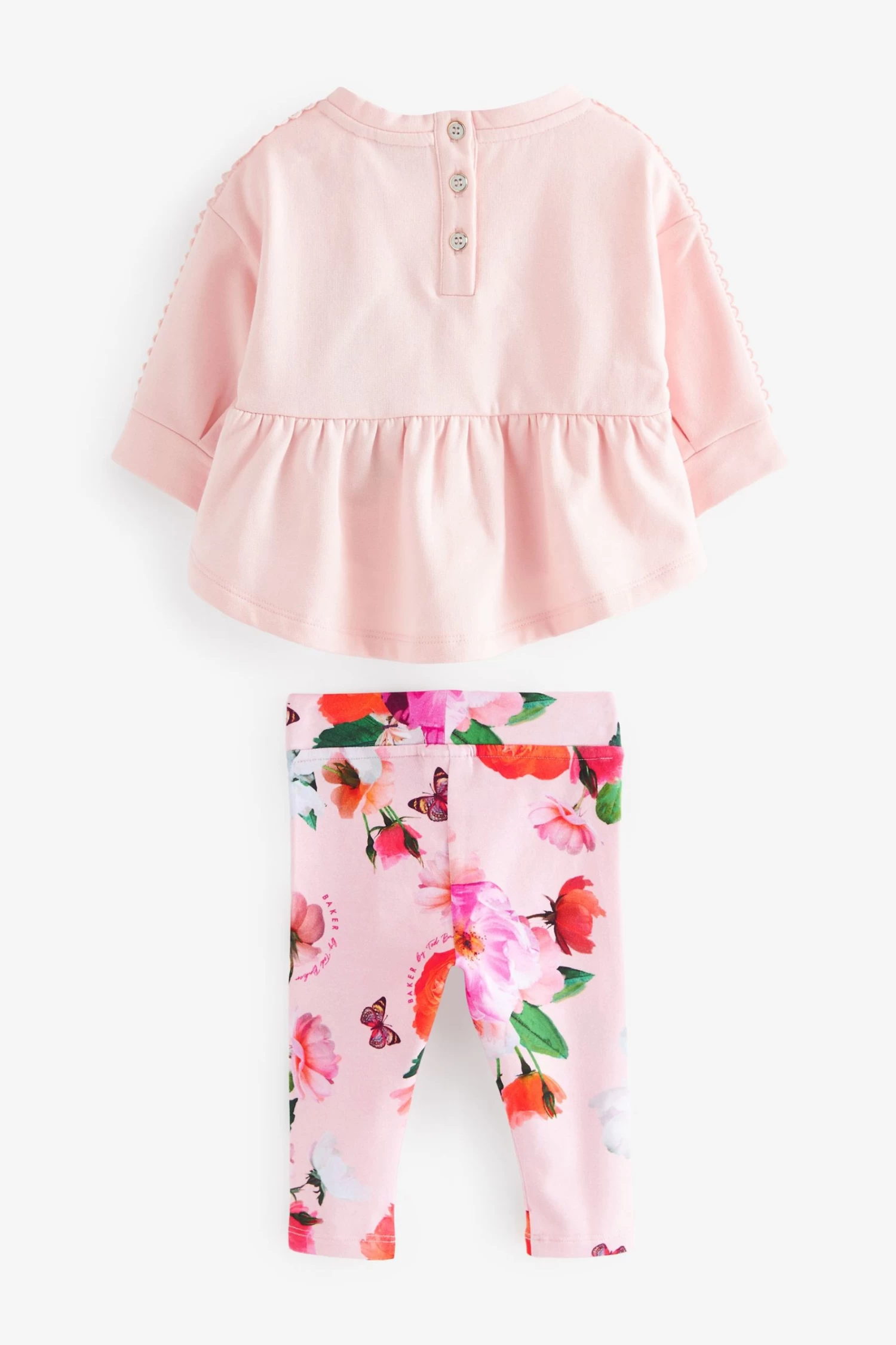 Baker By Ted Baker Pink Legging And Peplum Sweater Set - Image 2