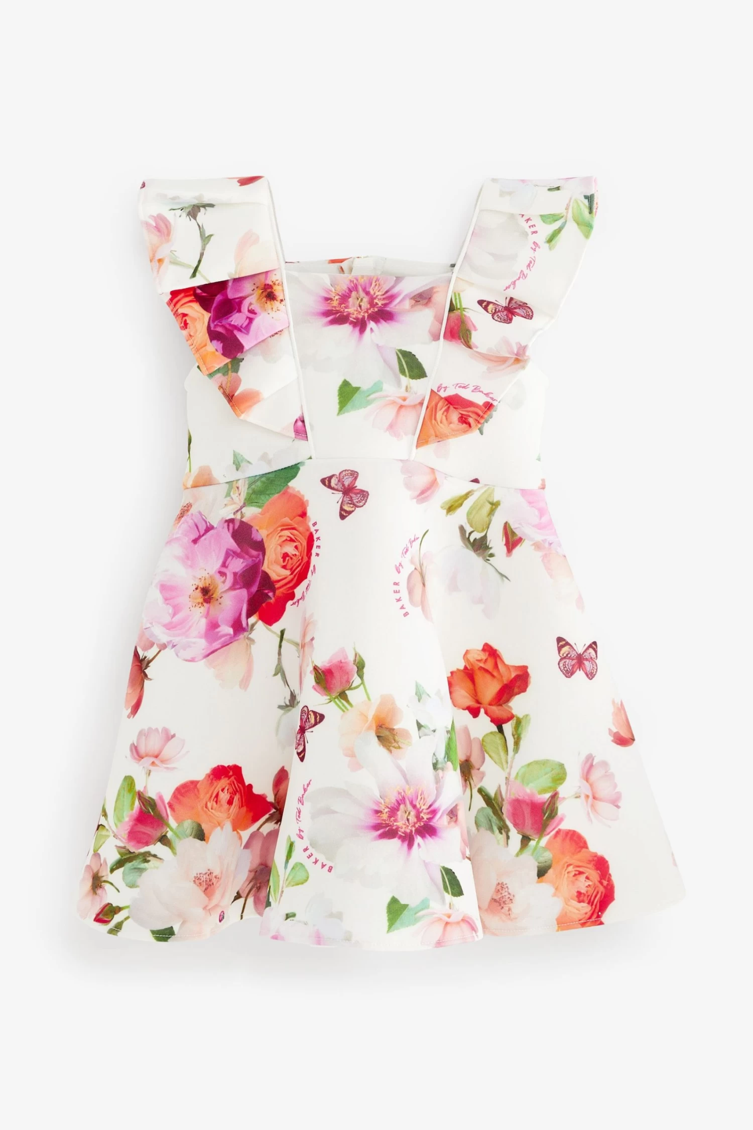 Baker By Ted Baker White Floral Scuba Dress - Image 4