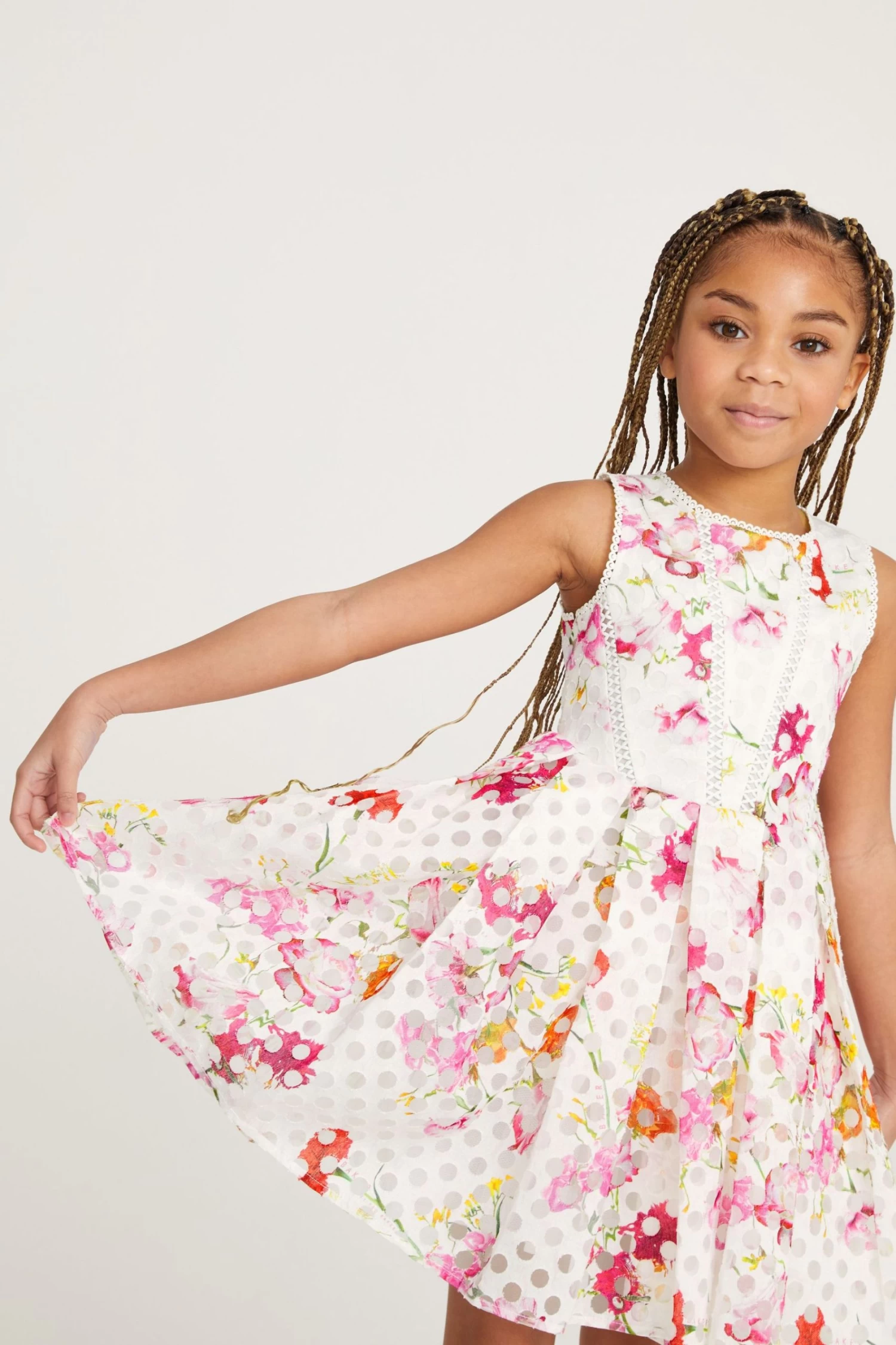 Baker By Ted Baker Burnout White Dress