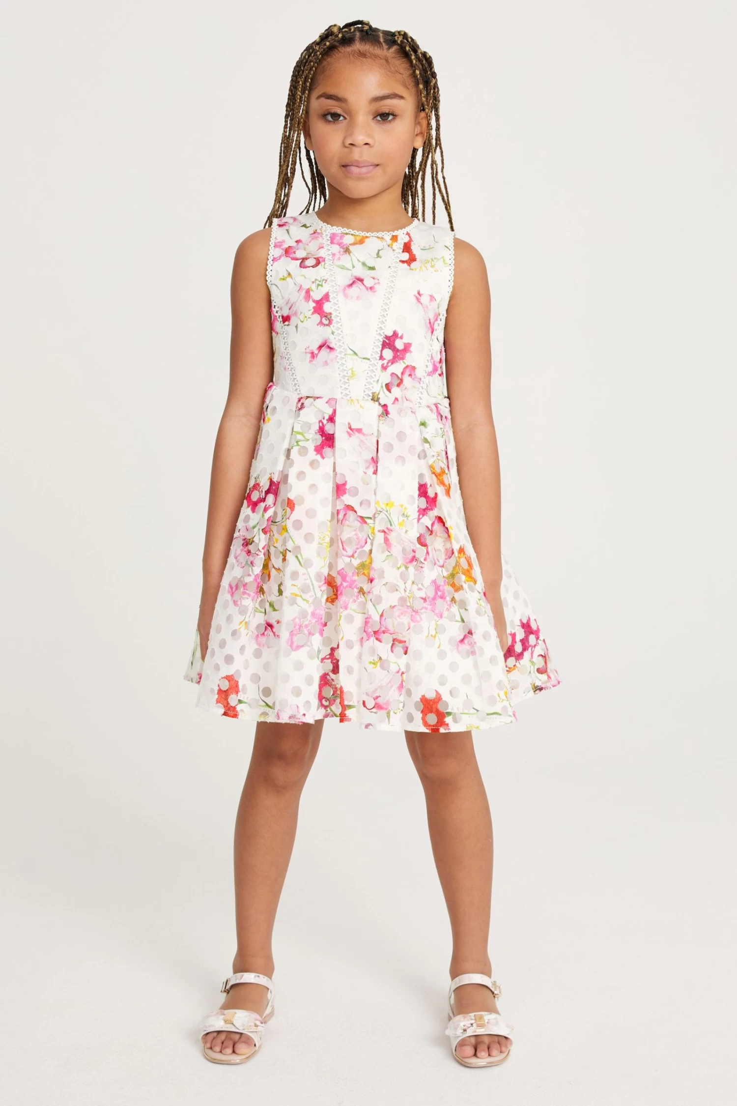Baker By Ted Baker Burnout White Dress - Image 3