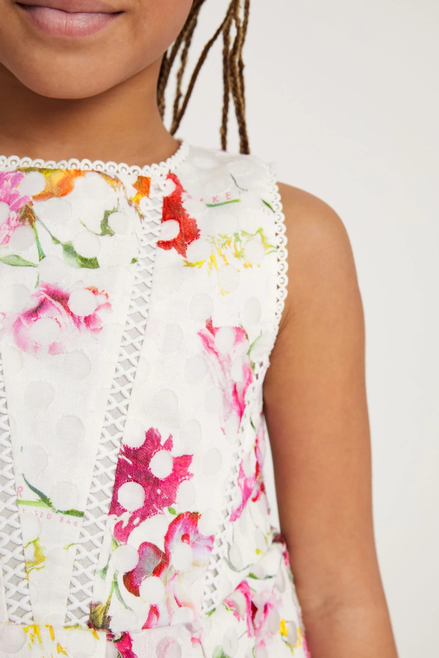 Baker By Ted Baker Burnout White Dress - Image 4