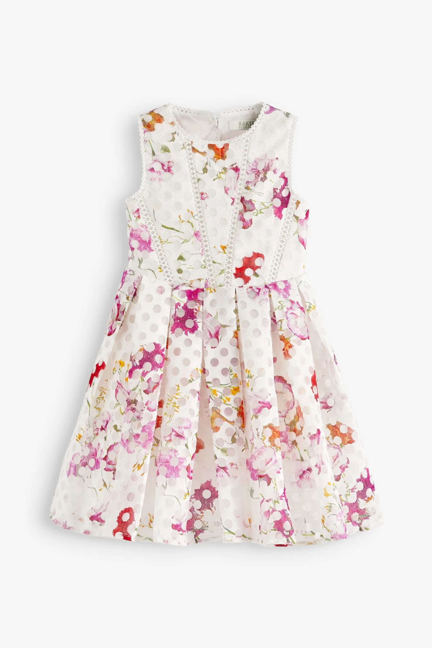 Baker By Ted Baker Burnout White Dress - Image 6