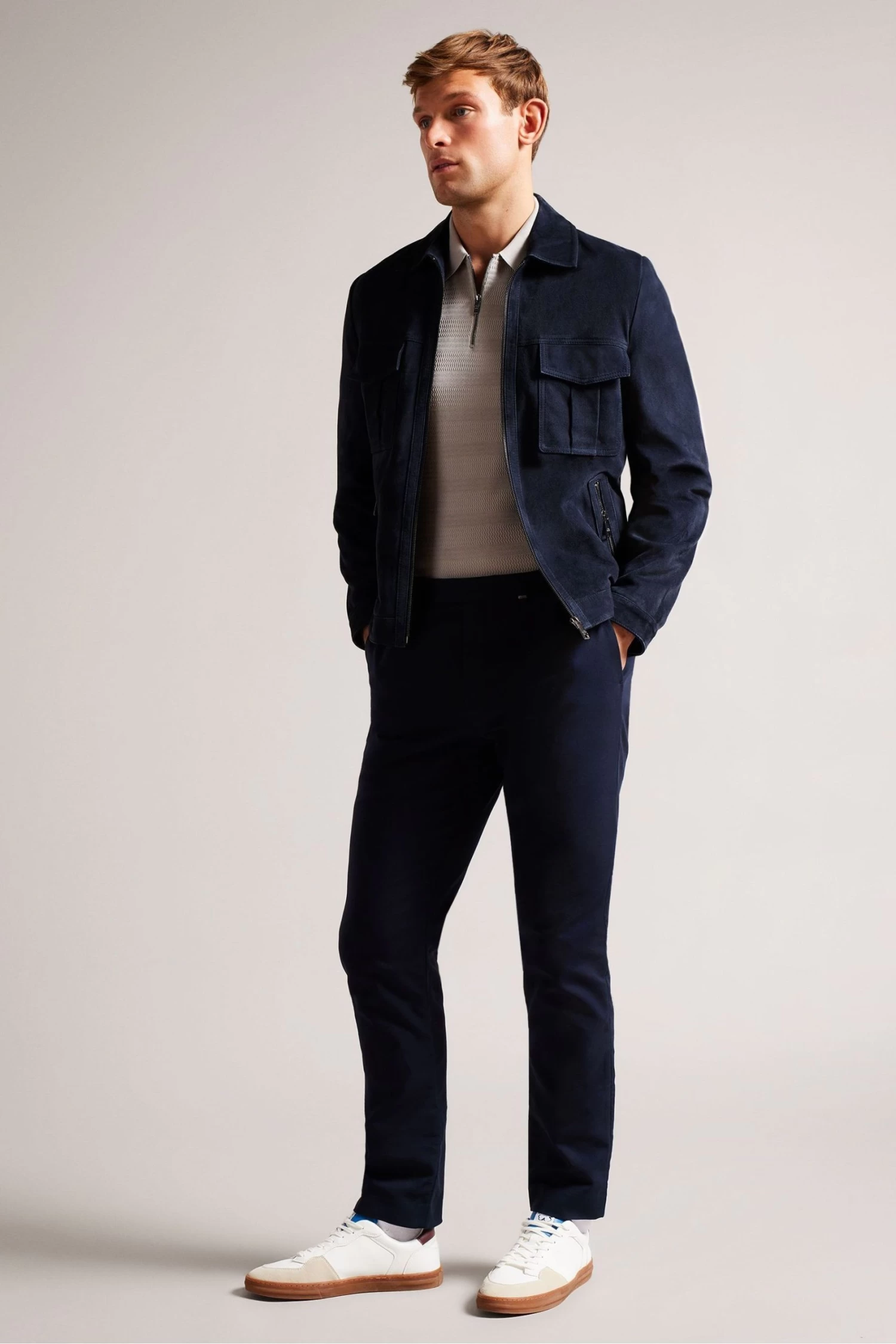 Ted Baker Blue Amped Suede Jacket - Image 3