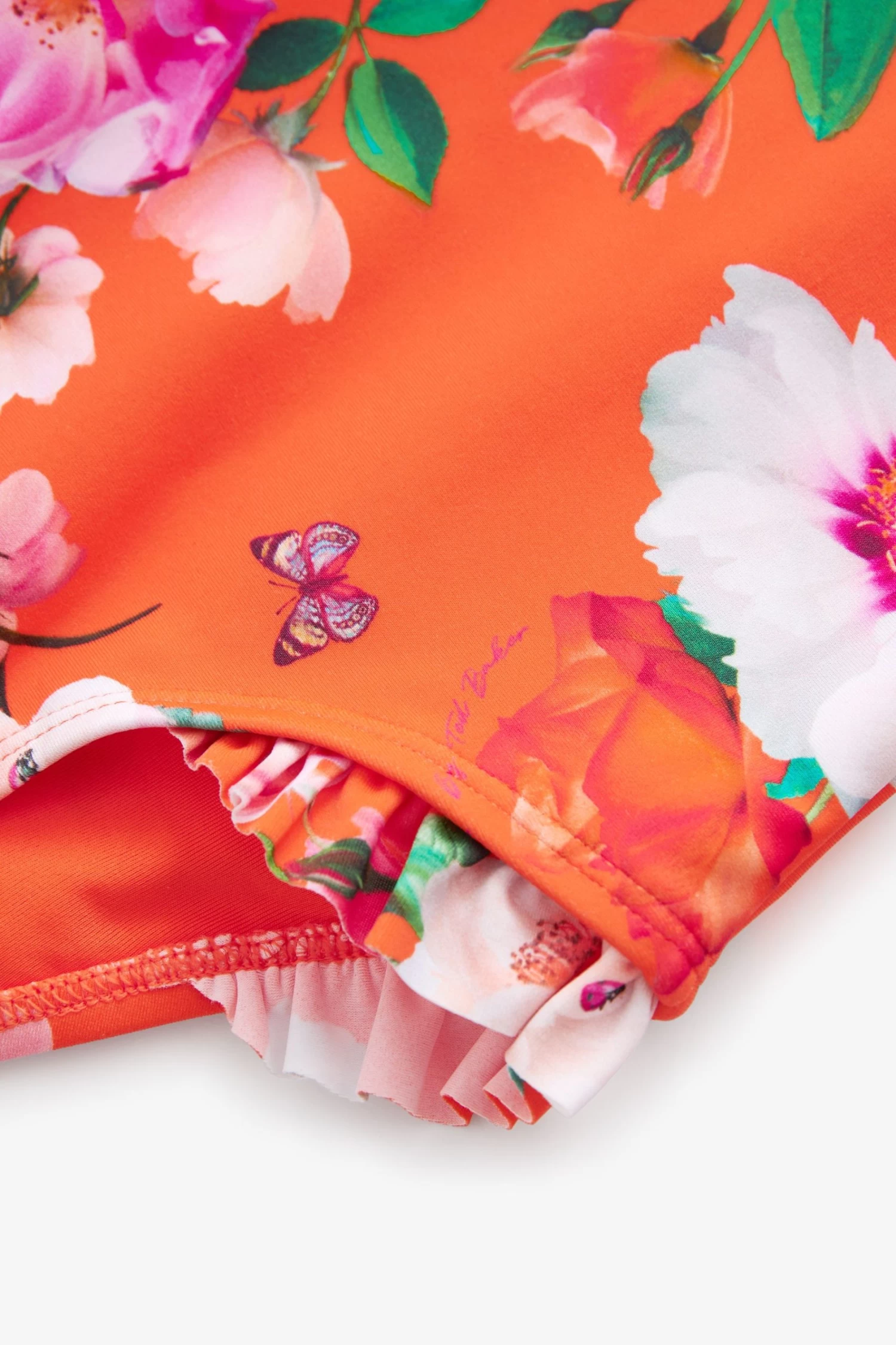 Baker By Ted Baker Orange Floral Swimsuit - Image 3