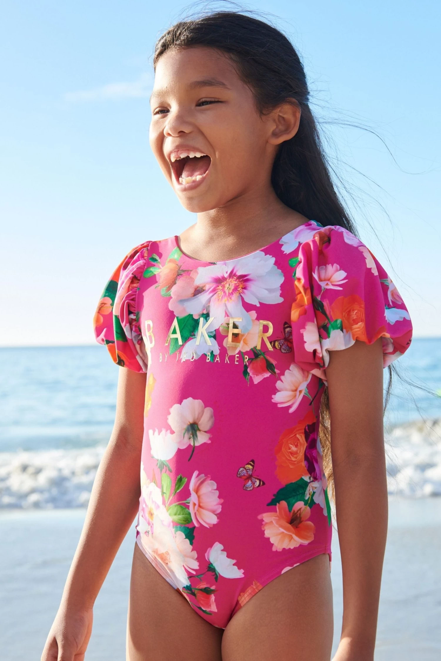 Baker By Ted Baker Pink Floral Swimsuit