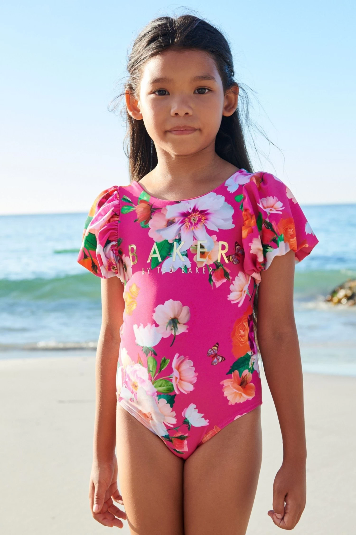 Baker By Ted Baker Pink Floral Swimsuit - Image 3