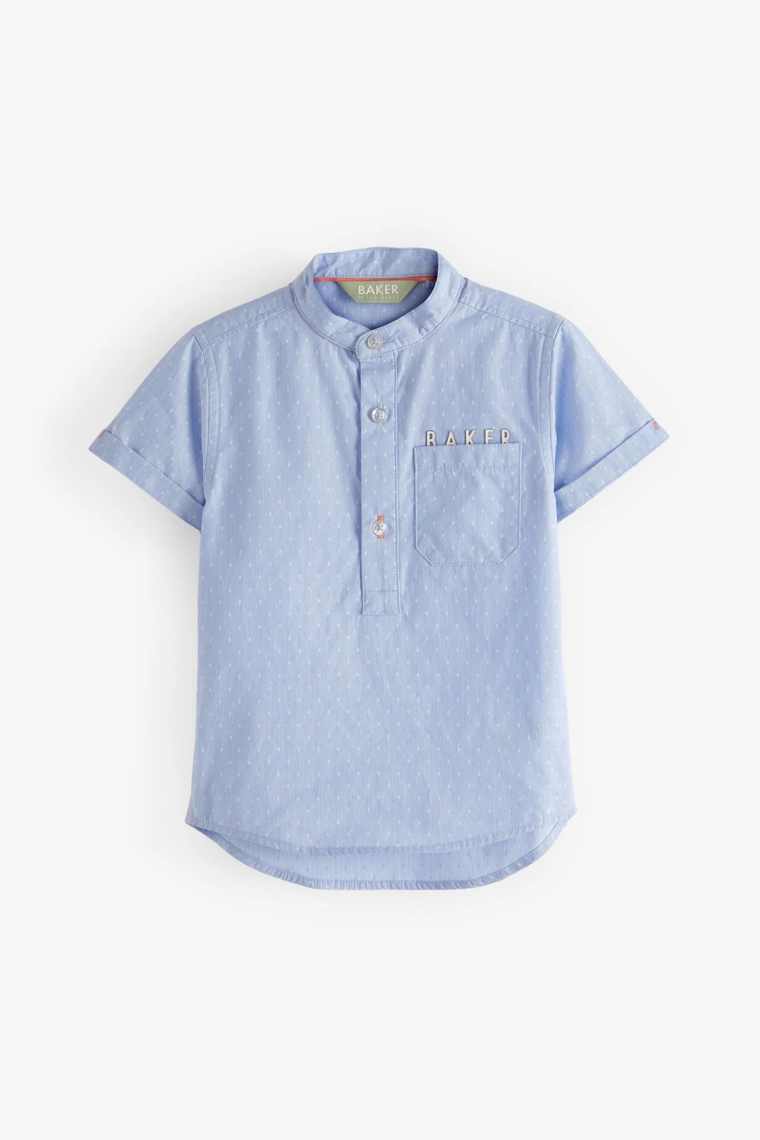 Baker By Ted Baker Blue Grandad Shirt - Image 5