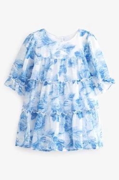 Baker By Ted Baker Blue Toile Dress