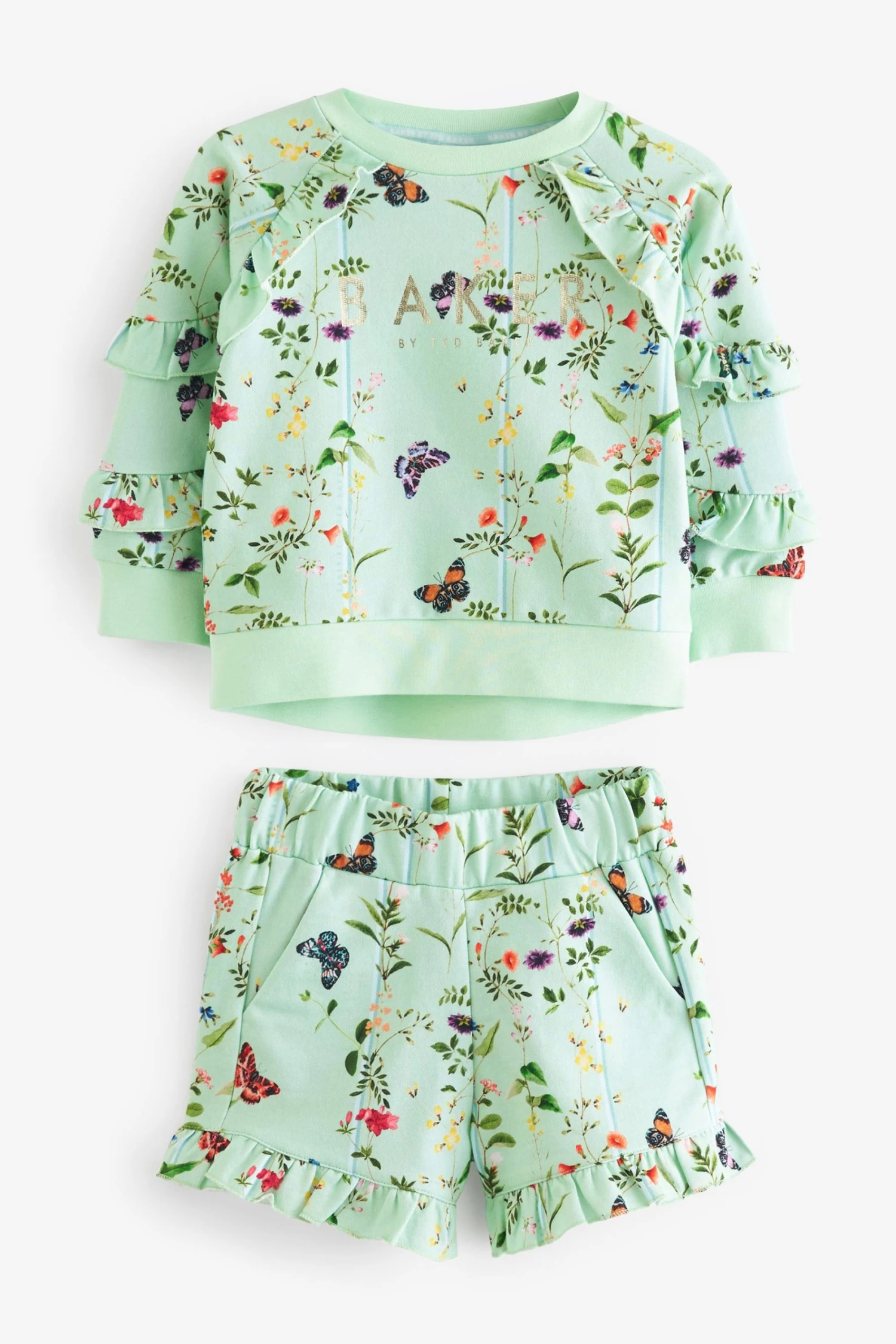 Baker By Ted Baker Mint Green Sweater And Short Set - Image 6