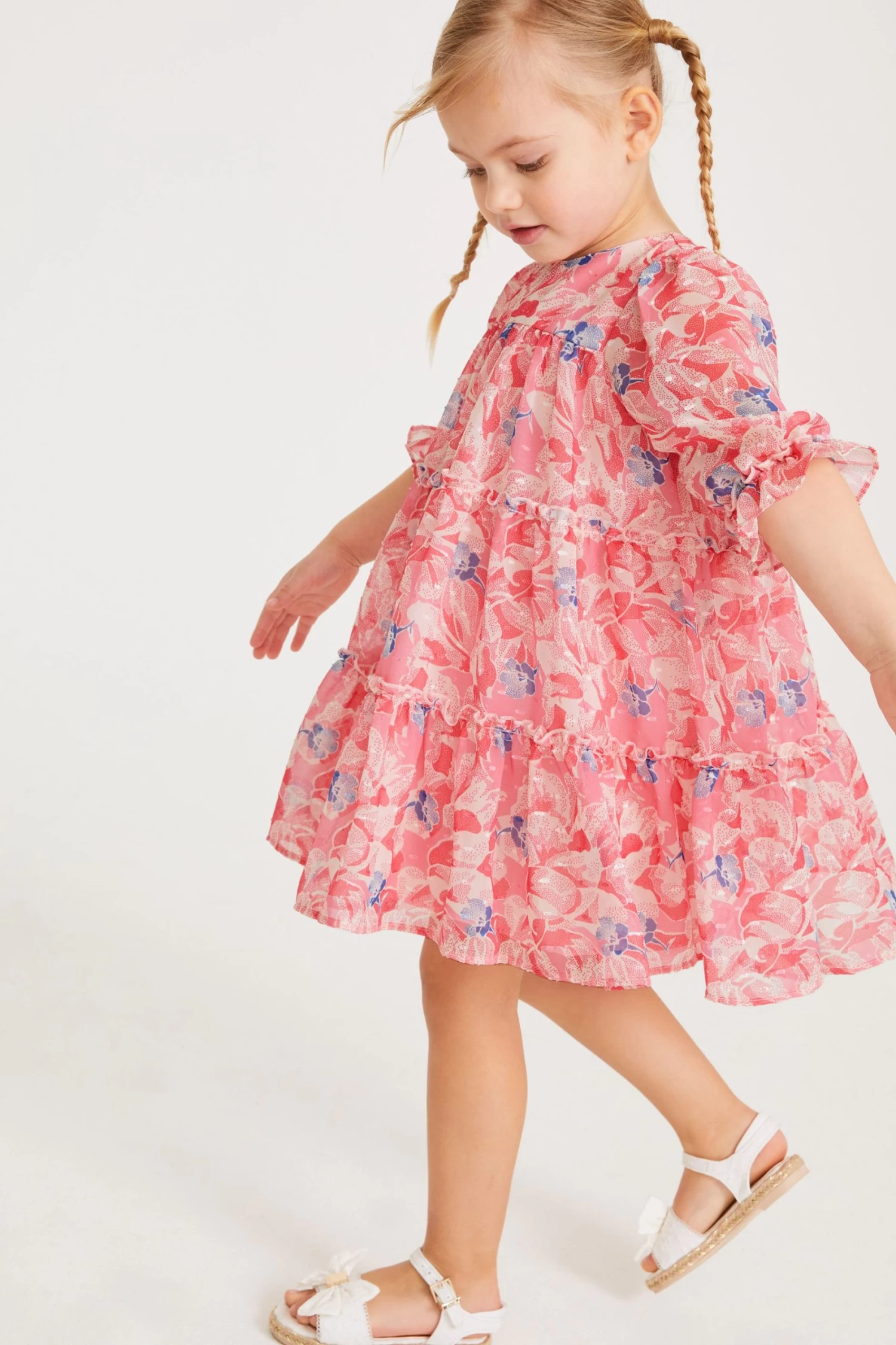 Baker By Ted Baker Pink Chiffon Dress - Image 4