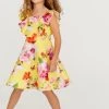 Baker By Ted Baker Yellow Floral Scuba Dress