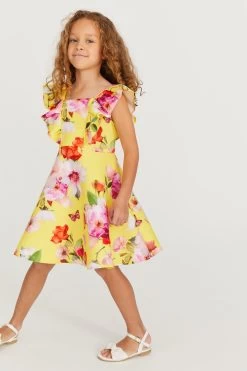 Baker By Ted Baker Yellow Floral Scuba Dress