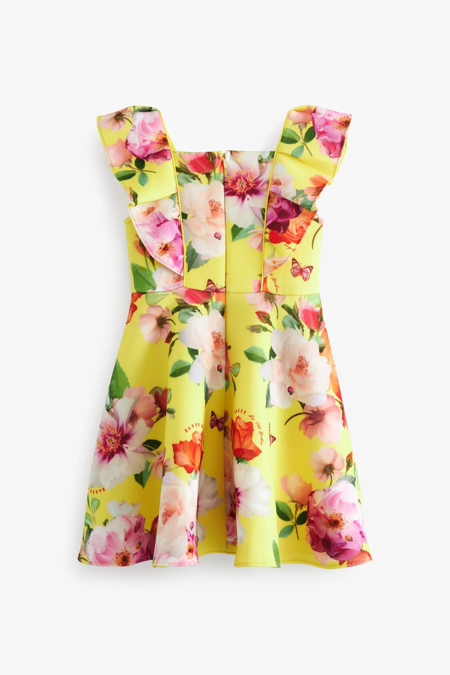 Baker By Ted Baker Yellow Floral Scuba Dress - Image 8