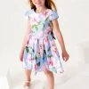 Baker By Ted Baker Blue Floral Satin Dress