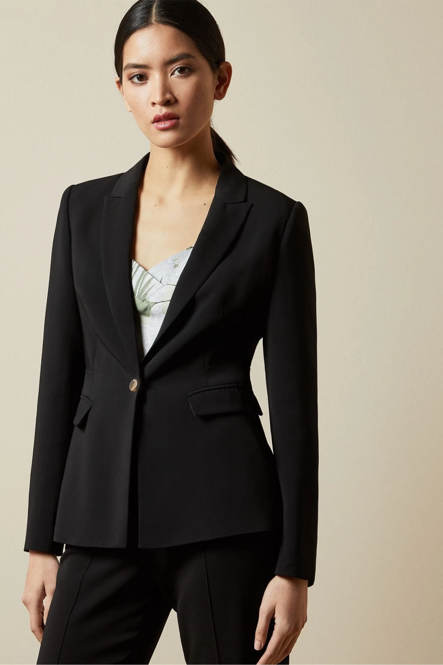 Ted Baker Raee Black Single Breasted Blazer