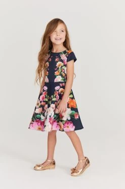 Baker By Ted Baker Navy Blue Floral Dress