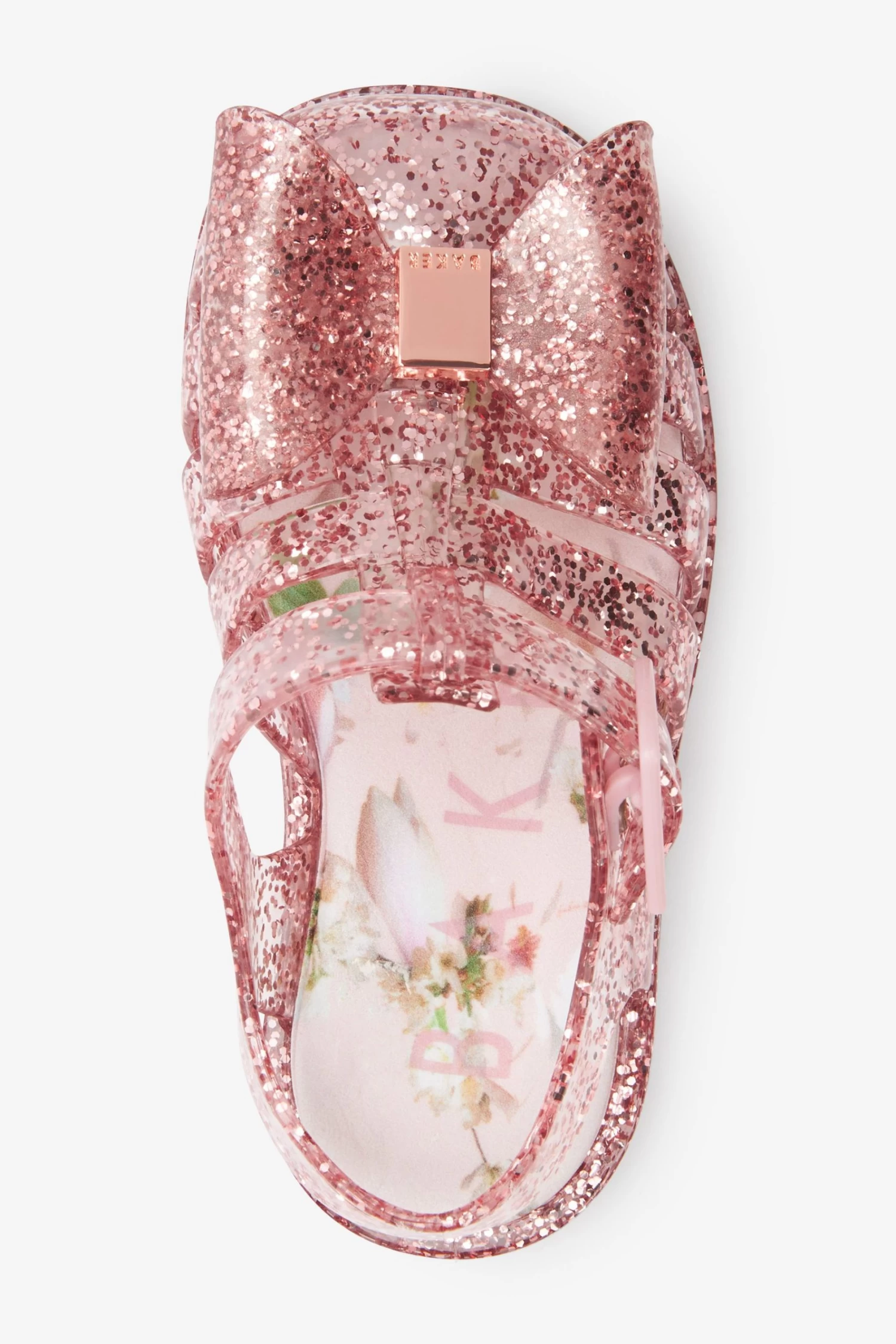 Baker By Ted Baker Pink Glitter Jelly Shoes - Image 3