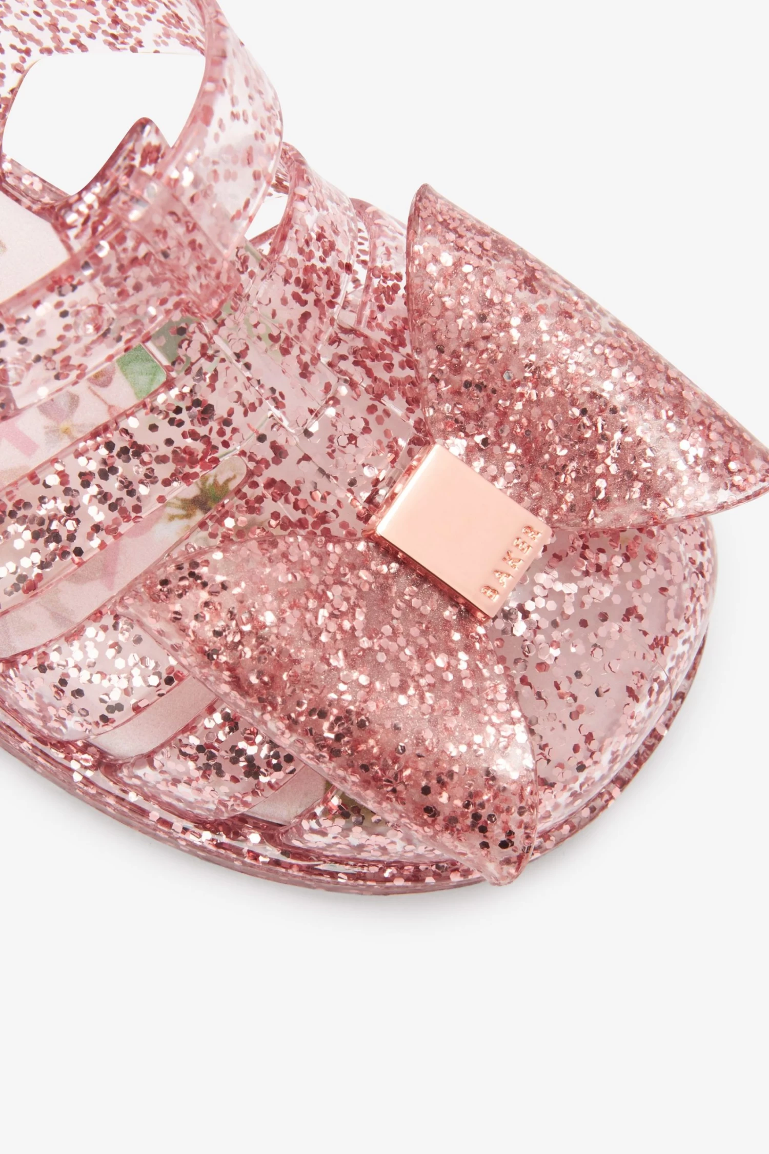 Baker By Ted Baker Pink Glitter Jelly Shoes - Image 4