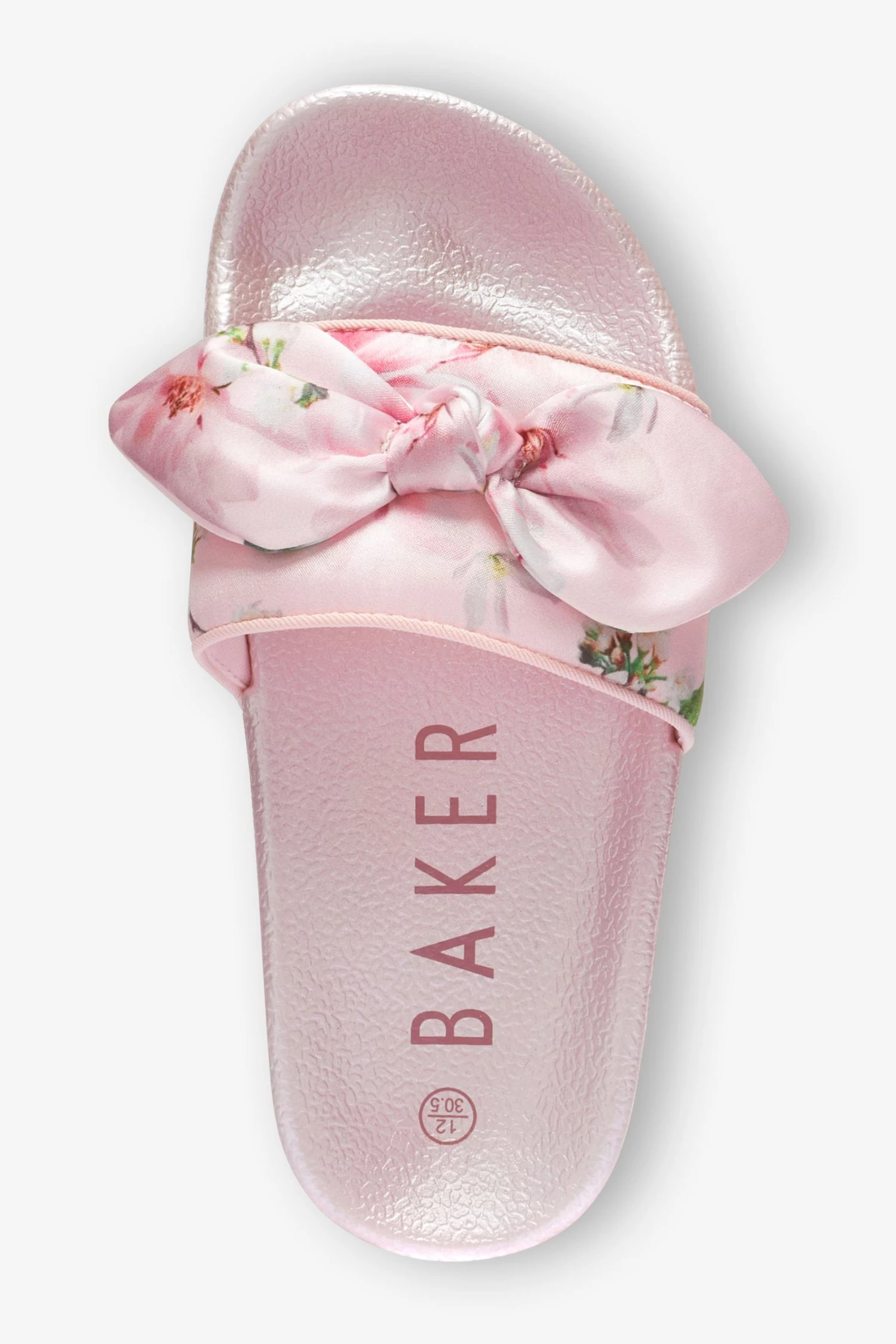 Baker By Ted Baker Pink Satin Bow Sliders - Image 3